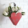 Rustic Hanging Heart Planter - Decorative Metal Plant Holder for Indoor or Outdoor Use