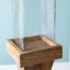 Set of Two Finnigan Pillar Candle Holders - Elegant Home Decor Accessories for Tabletop or Mantel Display